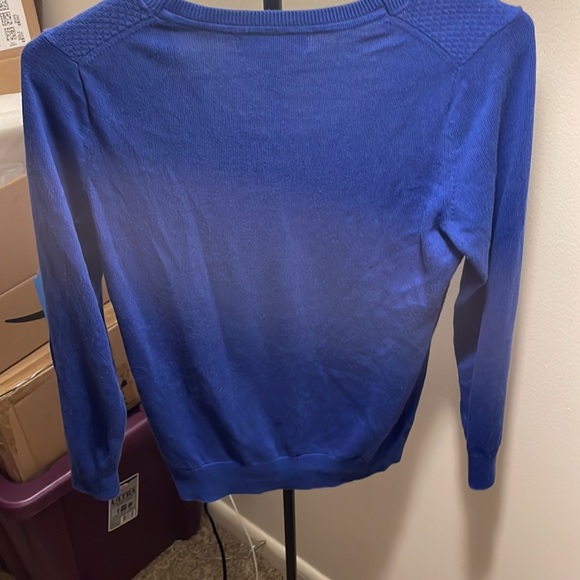 🛍️GUC BANANA REPUBLIC royal Blue longsleeve Sweater Sz.SP 274 - Picture 3 of 5